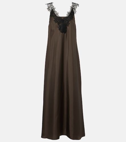 Róhe Robe longue en soie et dentelle - Rohe - Modalova