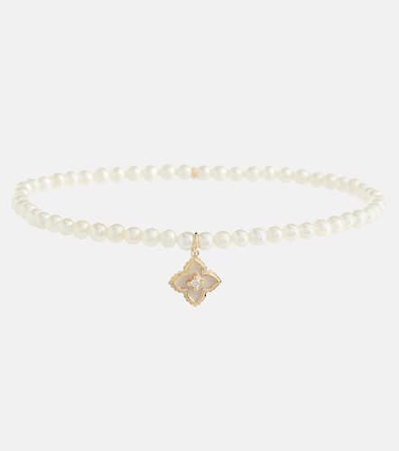 Bracelet Mini Moroccan avec perles et diamant - Sydney Evan - Modalova
