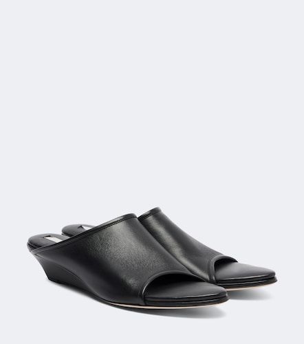 Mules compensées Stretch en cuir - Christen - Modalova