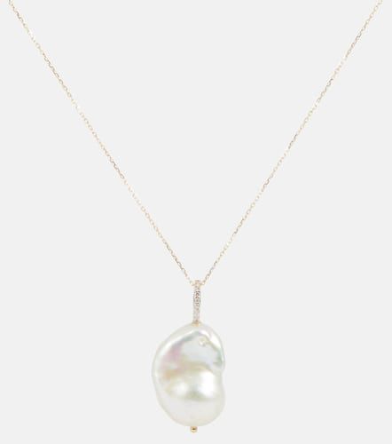 Collier en or 14 ct, diamants et perle - Mateo - Modalova
