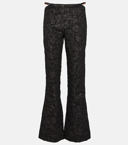 Pantalon évasé à taille basse em jacquard - Ganni - Modalova