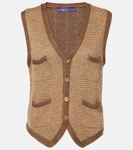 Gilet en maille de lin et soie - Ralph Lauren Collection - Modalova