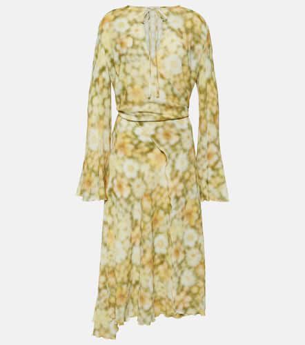 Robe portefeuille à fleurs - Acne Studios - Modalova