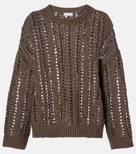 Pull en jute et coton mélangés - Brunello Cucinelli - Modalova