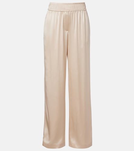Pantalon ample en satin de soie mélangée - Brunello Cucinelli - Modalova