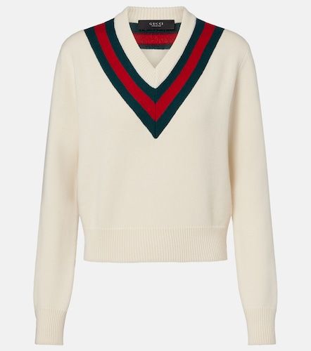 Gucci Pull Web Stripe en laine - Gucci - Modalova