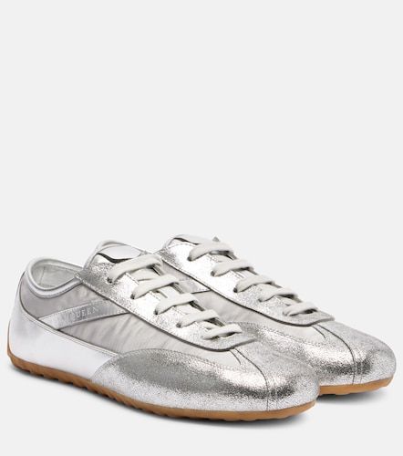 Baskets Boxe en cuir métallisé - McQueen - Modalova