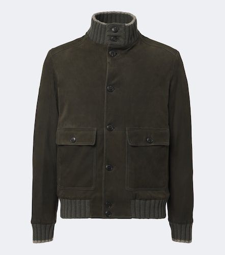 Veste bomber en daim et cachemire - Fedeli - Modalova