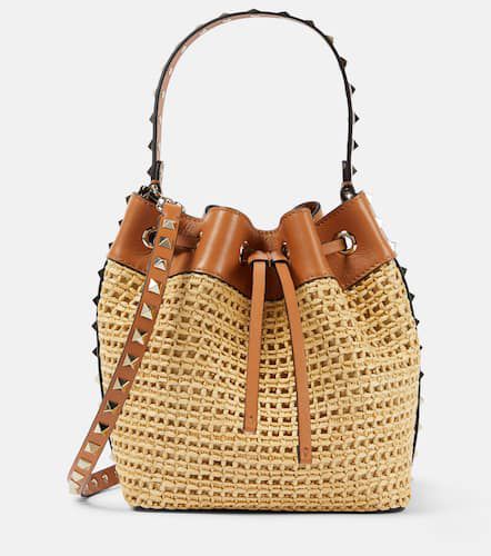 Sac sceau Rockstud en raphia - Valentino Garavani - Modalova