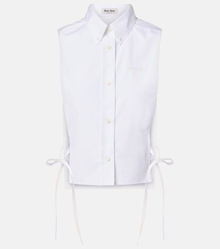 Chemise en popeline de coton - Miu Miu - Modalova