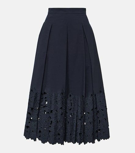 Jupe midi à broderie anglaise - Erdem - Modalova