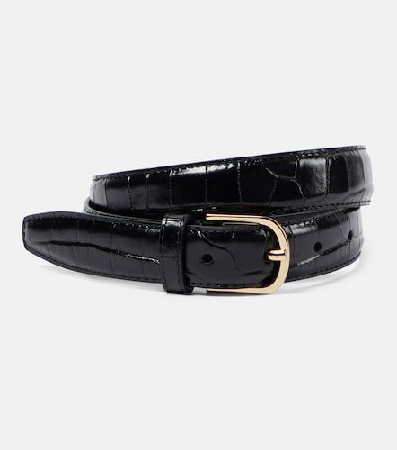 Ceinture fine en cuir façon croco - Toteme - Modalova