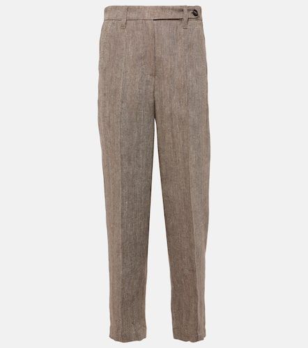 Pantalon fuselé en lin - Brunello Cucinelli - Modalova