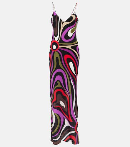 Robe longue Marmo en crêpe de soie - Pucci - Modalova