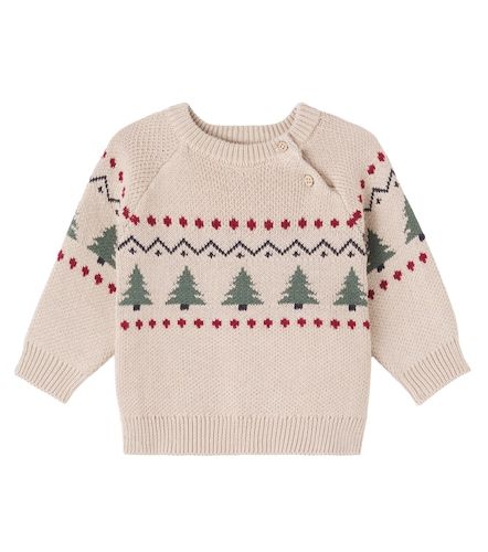 Bébé – Pull Balou en jacquard de coton - Wheat - Modalova