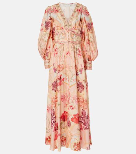 Robe longue Blossoms And Brushstrokes en lin - Camilla - Modalova