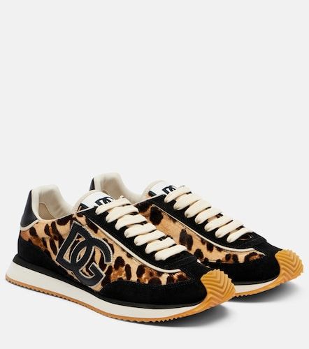 Baskets DG Cushion en cuir façon poulain et daim - Dolce&Gabbana - Modalova