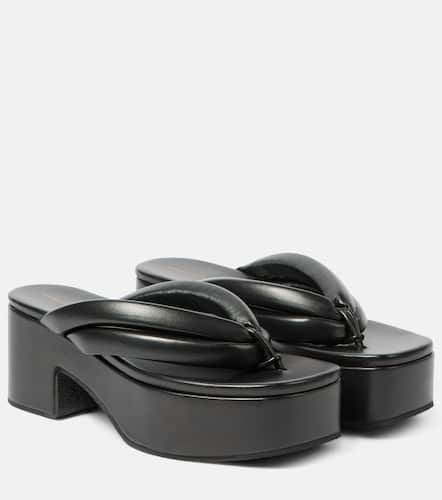 Tongs à plateforme en cuir - Dries Van Noten - Modalova