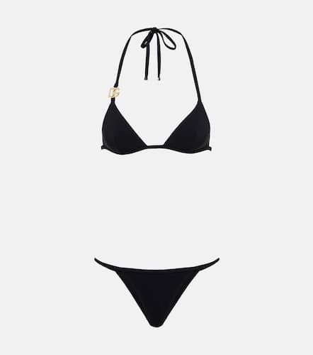 Bikini triangle à logo - Dolce&Gabbana - Modalova