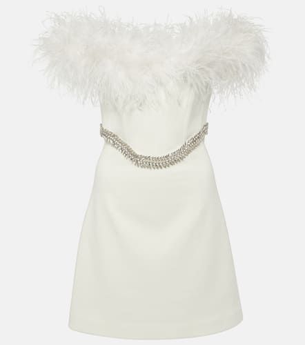 Robe de mariée Blanche en crêpe à plumes - Rebecca Vallance - Modalova