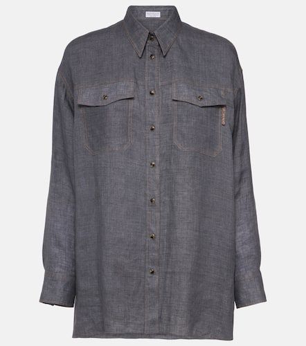 Chemise oversize en lin - Brunello Cucinelli - Modalova