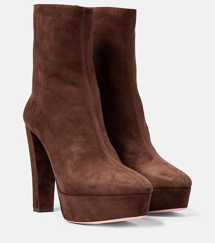 Bottines Saint Honore 120 à plateau en daim - Aquazzura - Modalova