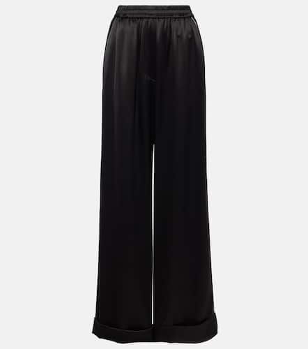Pantalon ample à taille haute en soie mélangée - Dolce&Gabbana - Modalova