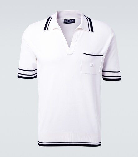 Polo en soie mélangée - Dolce&Gabbana - Modalova