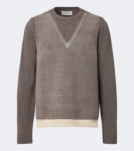 Pull en laine vierge à imprimé - Maison Margiela - Modalova