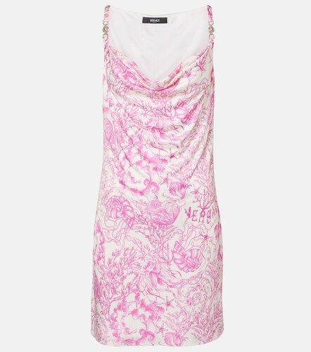 Robe Underwater Barocco en satin - Versace - Modalova