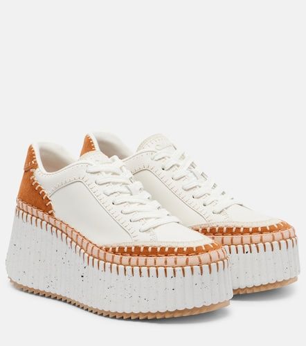 Chloé Baskets à plateforme en cuir - Chloe - Modalova