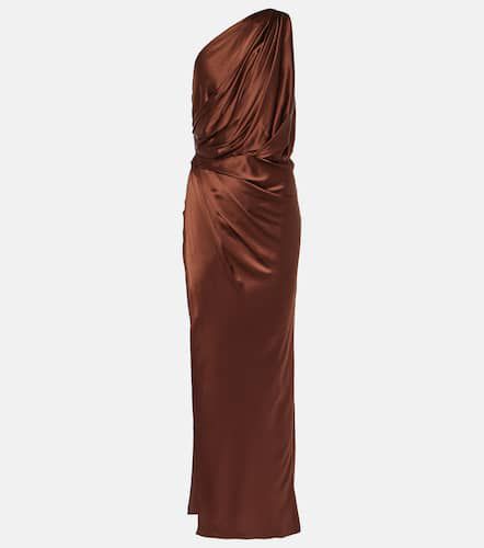 Robe midi asymétrique en satin de soie - The Sei - Modalova