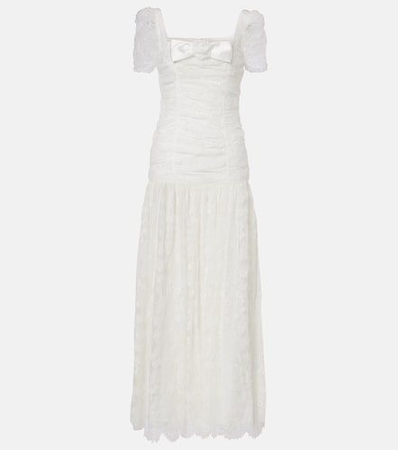 Robe longue en dentelle et tulle - Self-Portrait - Modalova