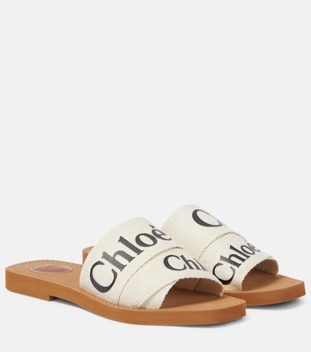 Mules Woody en toile - Chloé - Modalova
