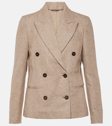 Blazer Chevron en laine mélangée - Brunello Cucinelli - Modalova