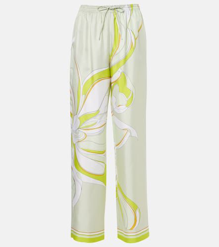 Pantalon ample en soie à fleurs - Tory Burch - Modalova