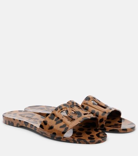 Mules DG à imprimé léopard - Dolce&Gabbana - Modalova