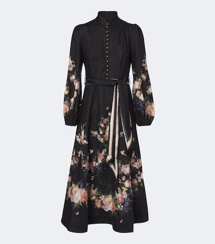 Robe midi Valiant en lin à fleurs - Zimmermann - Modalova