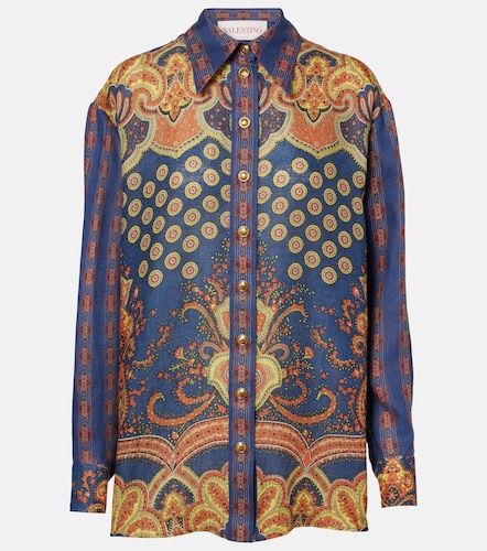 Blouse Voyage Imaginaire VLogo en lin - Valentino - Modalova
