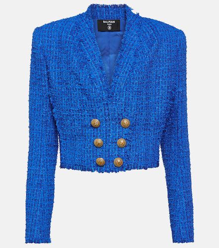 Balmain Blazer raccourci en tweed - Balmain - Modalova