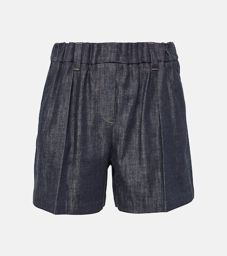 Short à taille haute en jean - Brunello Cucinelli - Modalova