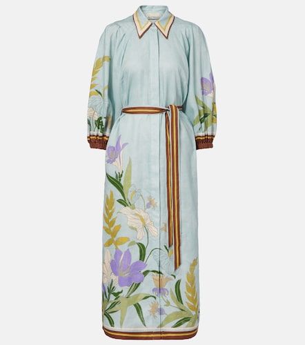 Alémais Robe chemise en lin à fleurs - Alemais - Modalova