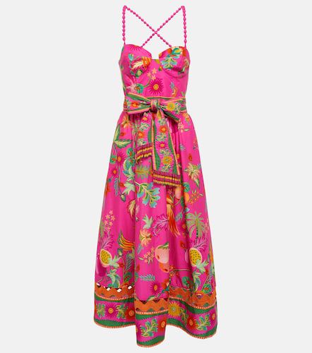 Robe midi Delicate Fruit Garden en coton - Farm Rio - Modalova