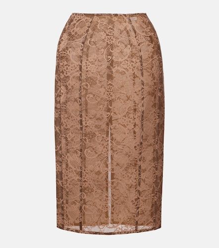 Jupe midi en dentelle à fleurs - Acne Studios - Modalova