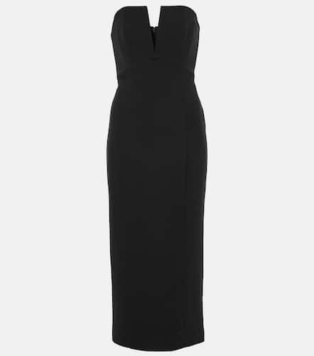 Robe midi bustier en soie mélangée - Roland Mouret - Modalova