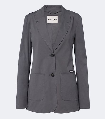 Veste en popeline de coton mélangé - Miu Miu - Modalova