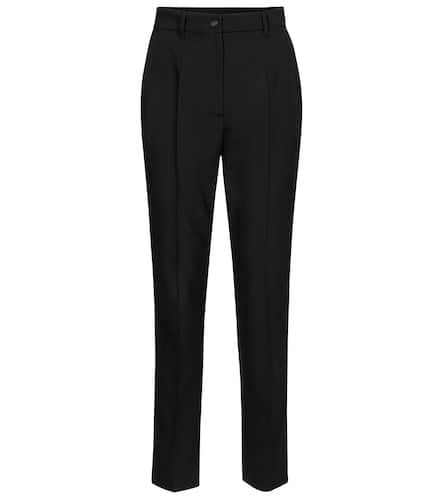 Pantalon à taille haute en laine et soie - Dolce&Gabbana - Modalova