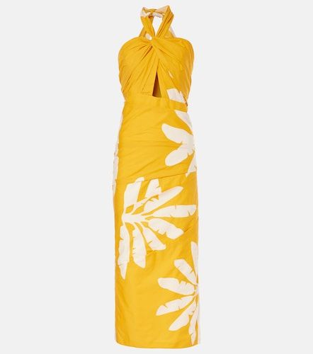 Robe midi imprimée torsadée à découpes - Johanna Ortiz - Modalova