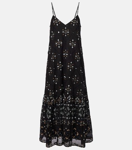 Robe midi brodée en coton - Juliet Dunn - Modalova