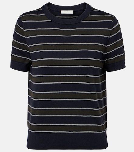 Pull en coton et cachemire à rayures - Vince - Modalova